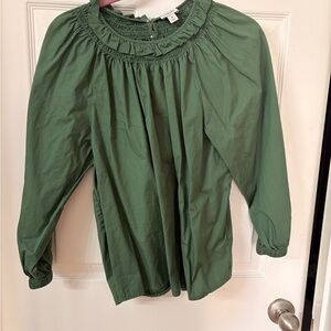 J. Crew Kids Forest Green Blouse